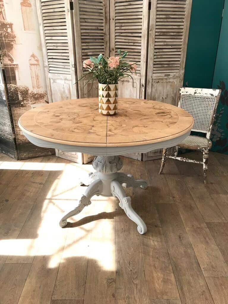 Shabby Chic Round Extending Dining, Shabby Chic Round Kitchen Table And Chairs